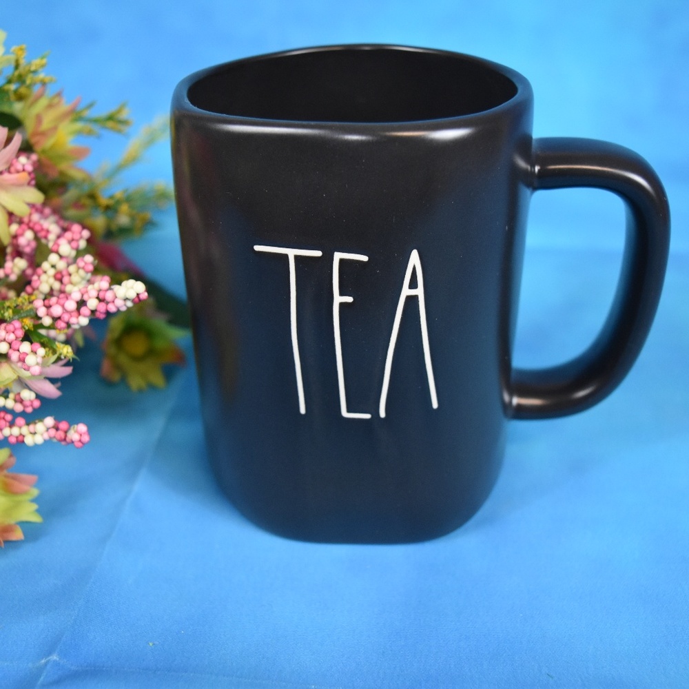 Rae Dunn Black "TEA" Mug